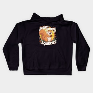 Easily Distracted By Squirrels Kids Hoodie